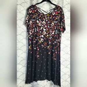 Maurices Floral Dress with Back Crisscross Strap Design Size XXL